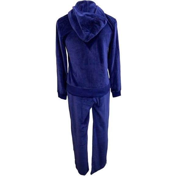 Small Soho Lady Two Piece Purple Velour Sweat Suit Track Y2K New - Picture 9 of 9